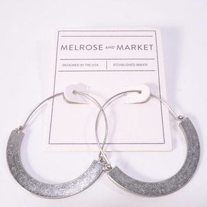 COPY - Nordstrom Melrose and Market Antique Silver Arch Flat Hoop Earrings NWT …